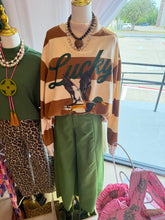 Lucky Duck Striped Mock Neck