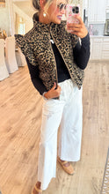 Leopard Ruffle Sleeve Vest