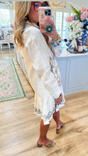 Uncle Frank White Embroidered Ruffle Hem Midi Dress