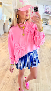 Pink Bow Hooded Sweater