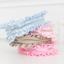 Ruffled Nylon Medium Pouch