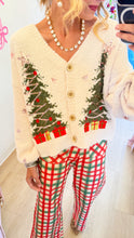 Embroidered Christmas Tree Cardigan