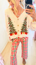 Embroidered Christmas Tree Cardigan