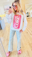 Pink Diet Coke Studded Sweatshirt