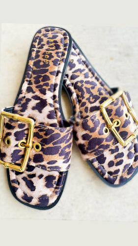 Leopard Buckle Sandal