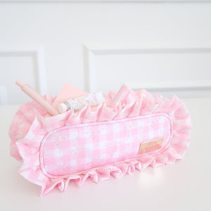 Ruffled Nylon Pencil Bag