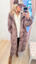 Brown Leopard Oversized Puffer Jacket