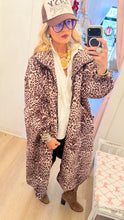 Brown Leopard Oversized Puffer Jacket