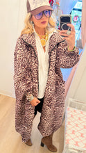 Brown Leopard Oversized Puffer Jacket