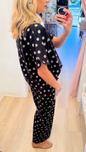 Black Polka Dot Knit Pant Set