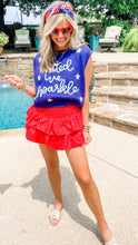 Red Smocked Star Skort